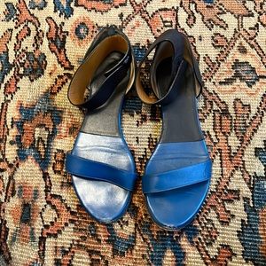 Two Tone Blue Chloe Sandals